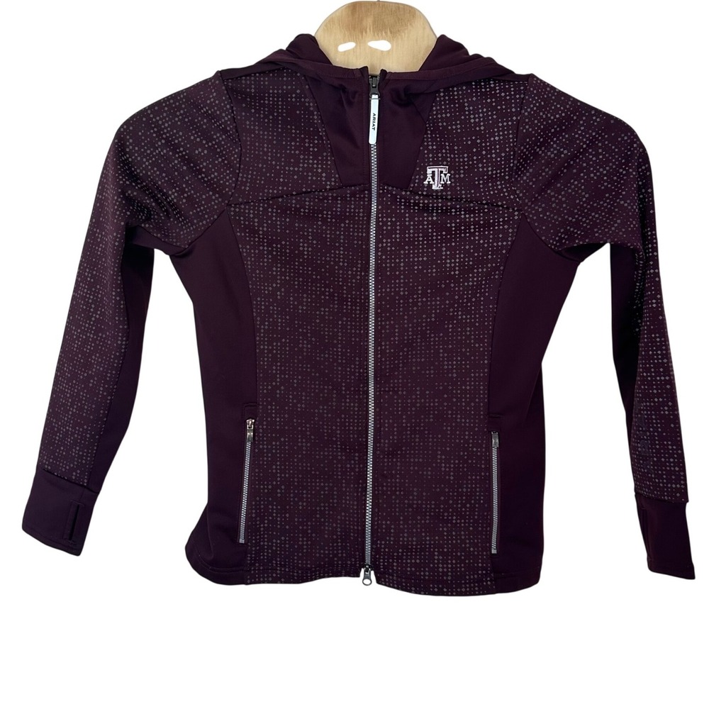 Ariat Tek Lumina Full Double Zip Sweatshirt Texas A&M Equestrian Size M College